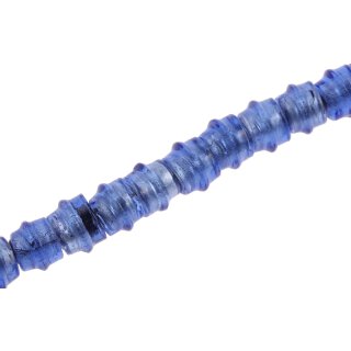 Glass Beads Shiny w design – blue wheel / 10mm / 40pcs.