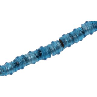 Glass Beads Shiny w design – Turq. wheel / 10mm / 40pcs.