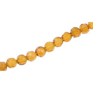 Glass Beads Shiny honey round / 8mm / 52pcs.