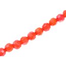 Glass Beads Shiny orange round / 8mm / 52pcs.