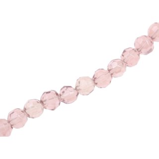 Glass Beads Shiny smoke Q. round / 8mm / 52pcs.