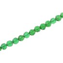 Glass Beads Shiny  green round / 8mm / 52pcs.