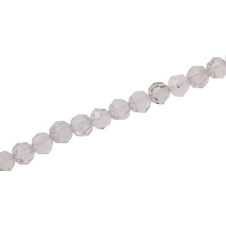 Glass Beads Shiny  transparent round / 8mm / 52pcs.