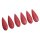 Stingray leather long teardrops red / ca.70x22mm  / 6 pcs.