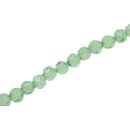 Glass Beads Shiny light green round / 8mm / 52pcs.