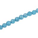 Glass Beads Shiny light blue round / 8mm / 52pcs.