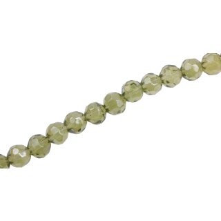 Glass Beads Shiny  olive round / 8mm / 52pcs.