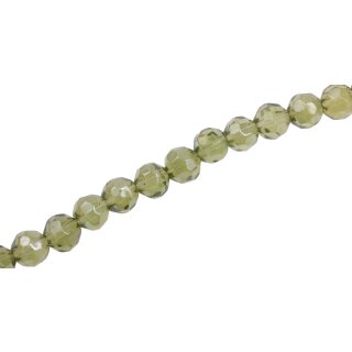 Glasperlen Shiny  olive round / 8mm / 52pcs.