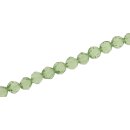 Glass Beads Shiny  light green round / 6mm / 72pcs.