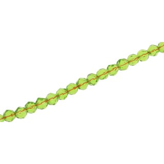Glass Beads Shiny green round / 5mm / 78pcs.
