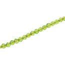 Glasperlen Shiny green round / 5mm / 78pcs.