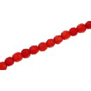 Glass Beads Shiny  red round / 6mm / 72pcs.