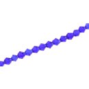 Glass Beads Shiny blue diamond / 4mm / 98pcs.