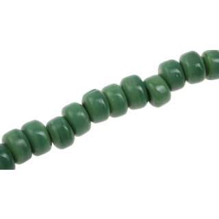 Glass Beads Shiny green wheel / 6mm / 65pcs.