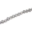 Glass Beads Shiny  w design white round / 8mm / 56pcs.