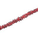 Glass Beads Shiny w design Red tube / 13mm / 34pcs.