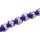 Glass Beads Shiny w  design  blue white round / 20mm / 21pcs.