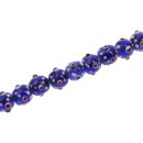 Glass Beads Shiny w design blue  red white round / 12mm /...