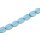 Glass Beads Shiny blue  flat oval / 13x11mm / 30pcs.