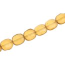 Glass Beads Shiny honey flat oval / 13x11mm / 30pcs.