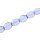 Glass Beads Shiny  light blue flat oval / 17x15mm / 20pcs.