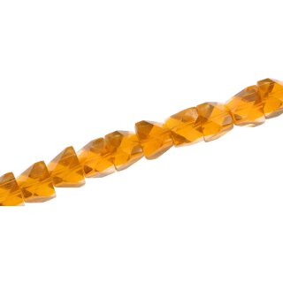 Glass Beads Shiny orange irregular / 8mm / 52pcs.