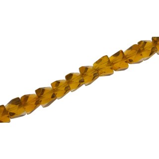 Glass Beads Shiny  yellow irregular / 6mm / 66pcs.
