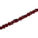 Glass Beads Shiny  burgundy irregular / 6mm / 66pcs.