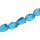 Glass Beads Shiny  blue irregular / 20mm / 18pcs.