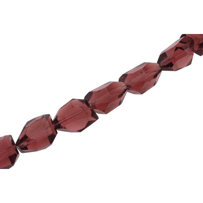 Glass Beads Shiny burgundy irregular / 20mm / 18pcs.