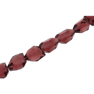 Glass Beads Shiny  burgundy irregular / 20mm / 18pcs.