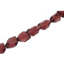 Glass Beads Shiny  burgundy irregular / 20mm / 18pcs.
