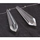 Genuine crystal faceted Glasperlen transparent teardrops...