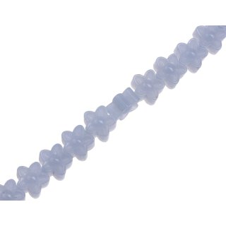 Glass Beads Shiny Ashley blue flower / 12mm / 30pcs.