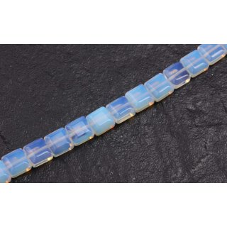 Glass Beads Shiny white square / 10mm / 39pcs.