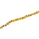 Glass Beads Shiny  Eye design yellow round / 3mm / 98pcs.