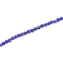 Glass Beads Shiny  Eye design blue round / 3mm / 98pcs.
