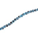 Glass Beads Shiny  Eye design light blue round / 3mm /...