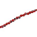 Glass Beads Shiny  Eye design red round / 3mm / 98pcs.