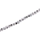 Glass Beads Shiny  Eye design white round / 3mm / 98pcs.