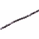 Glass Beads Shiny  Eye design black   round / 3mm / 98pcs.