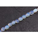 Glass Beads Shiny white square rounded / 10mm / 38pcs.