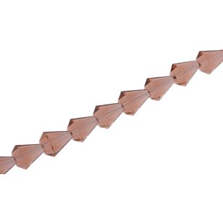 Genuine crystal faceted Glasperlen champagne teardrops / 11mm / 34pcs.