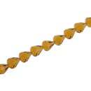 Genuine crystal faceted glass beads honey teardrops /...