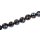 Glass Beads Shiny w Flower design black blue round / 12mm / 37pcs.