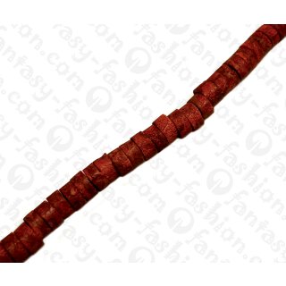 Bamboo Coral Wheel Red / ca. 5x10mm / 80pcs.
