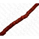 Bamboo Coral Wheel Red / ca. 5x10mm / 80pcs.
