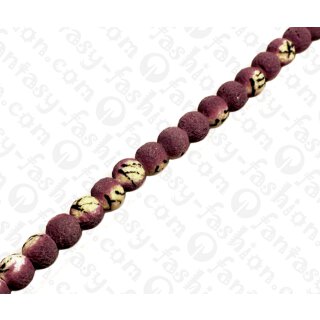 Bambus Koralle Rund Beads Tiger and Purple / ca. 10mm / 40pcs.