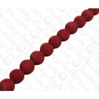 Bamboo Coral Round Beads Red / ca. 15mm / 26pcs.