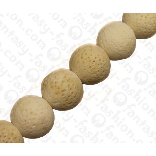 Bamboo Coral Round Beads White / ca. 30mm / 14pcs.